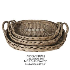 Woven Grape Tray By Porch View Home, 3 Size Options -Home Decor Sale Store PHDEAC240263 2