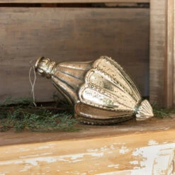 Cathedral Antiqued Mercury Glass Ornament, 12" By Porch View Home (Pick Up Only)