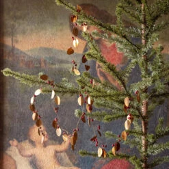 72" Gold Leaf & Wooden Bead Berry Garland By Porch View Home