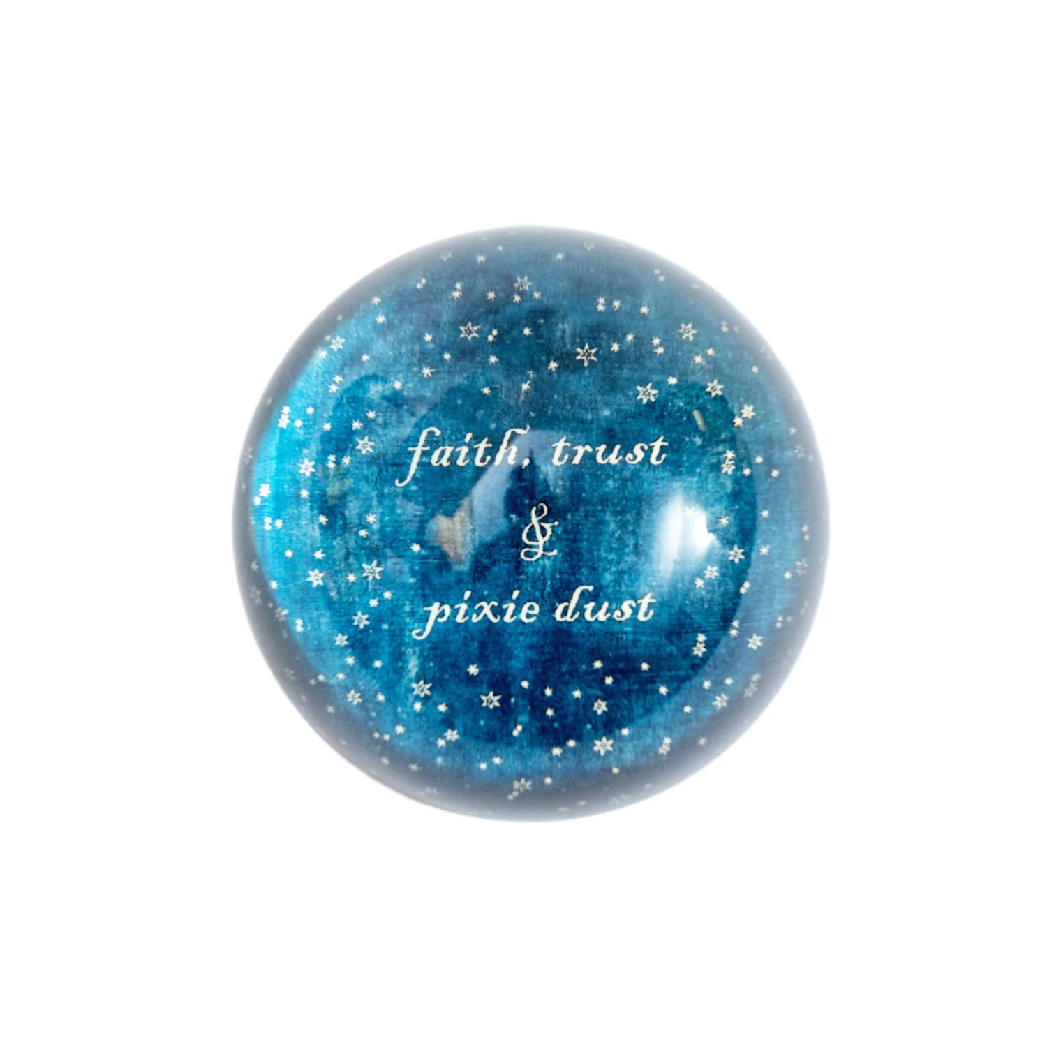 "Faith, Trust & Pixie Dust" Glass Paperweight 1 "Faith, Trust & Pixie Dust" Glass Paperweight