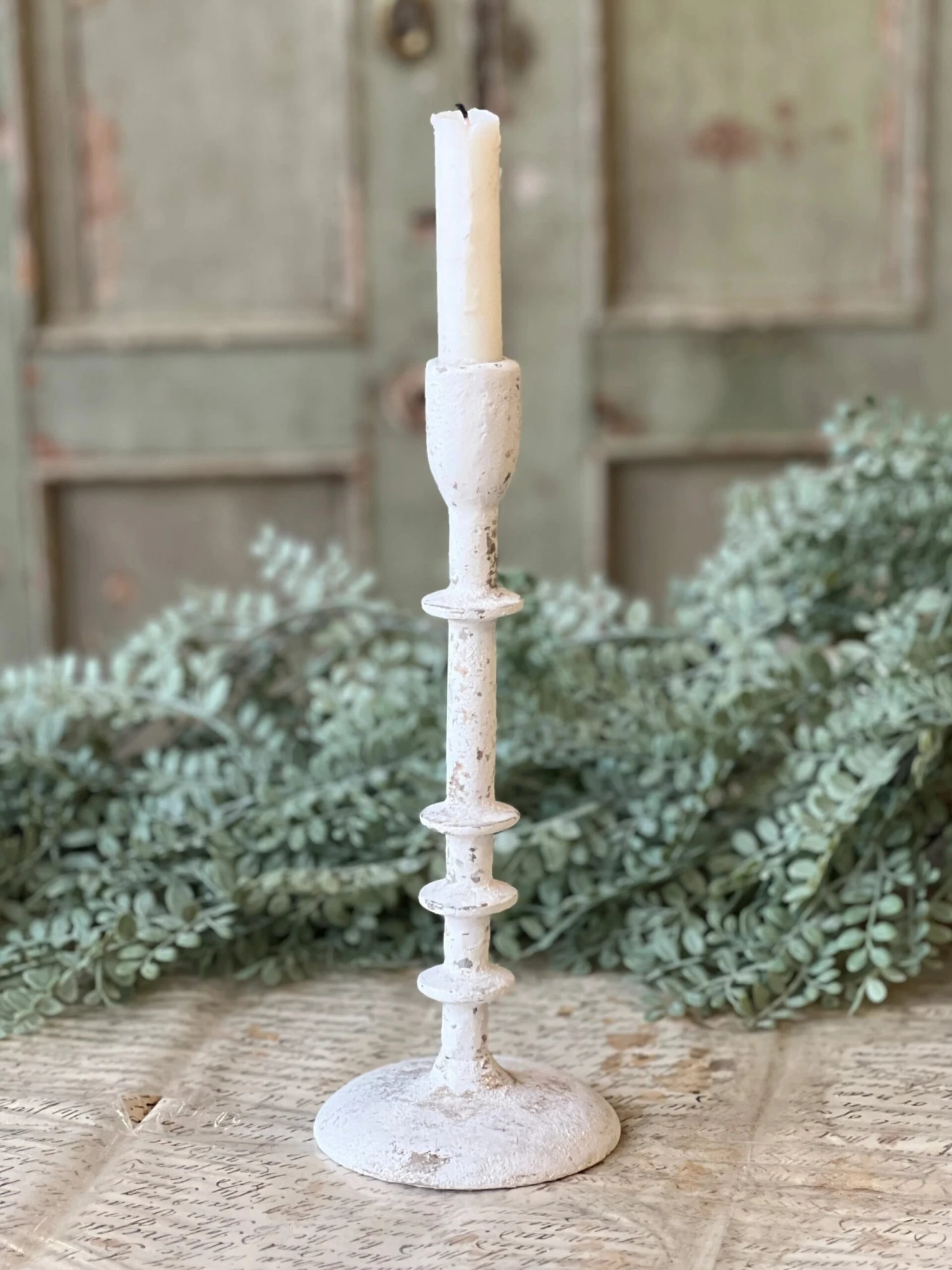 Chinkapin Taper Candle Holder, 10" 1 Chinkapin Taper Candle Holder, 10"