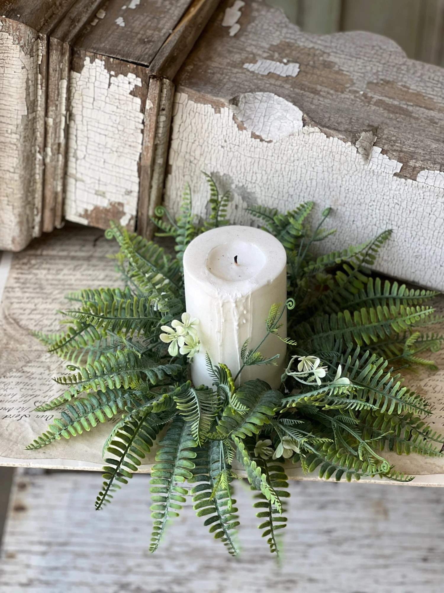 Ambling Arbor Candle Ring, White, 14" 2 Ambling Arbor Candle Ring, White, 14" - Image 2