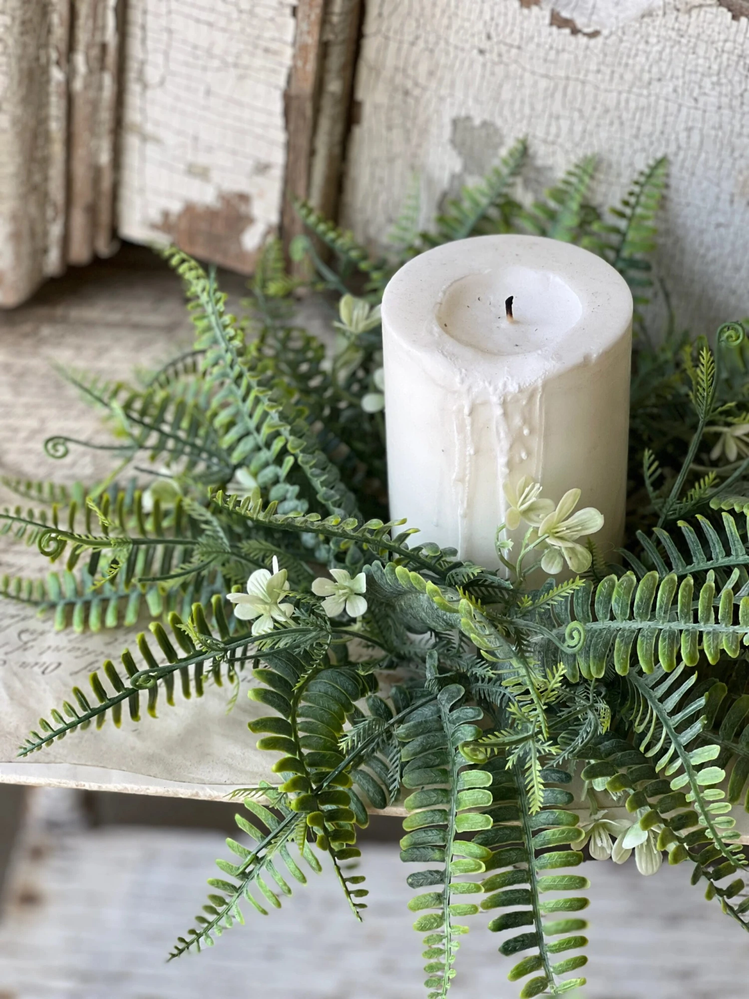 Ambling Arbor Candle Ring, White, 14" 3 Ambling Arbor Candle Ring, White, 14" - Image 3