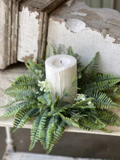 Ambling Arbor Candle Ring, White, 14"