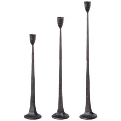 Black Iron Taper Candle Stick Holder, 3 Size Options (Pick Up Only)