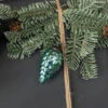 Pinecone Kugel Christmas Ornament, 3", Turquoise