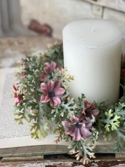 Evening Sonata Blooms Candle Ring, 13" 5 Evening Sonata Blooms Candle Ring, 13" -Home Decor Sale Store TE52884