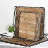 Modern Wood & Metal Tray, 3 Size Options (Pick Up Only)