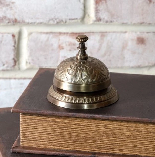 Decorative Antique Brass Service Bell 1 Decorative Antique Brass Service Bell