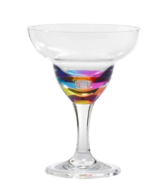 Jewel Margarita Glass, Rainbow, 11 Ounce 1 Jewel Margarita Glass, Rainbow, 11 Ounce