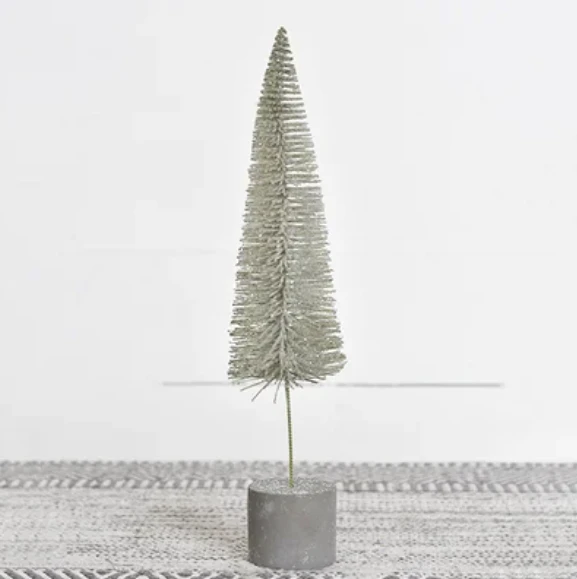 Bottle Brush Tree, Gray Olive, 14.2" 1 Bottle Brush Tree, Gray Olive, 14.2"