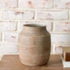 8" Natural Stripe Ceramic Vase