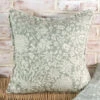 Olive Floral Throw Pillow