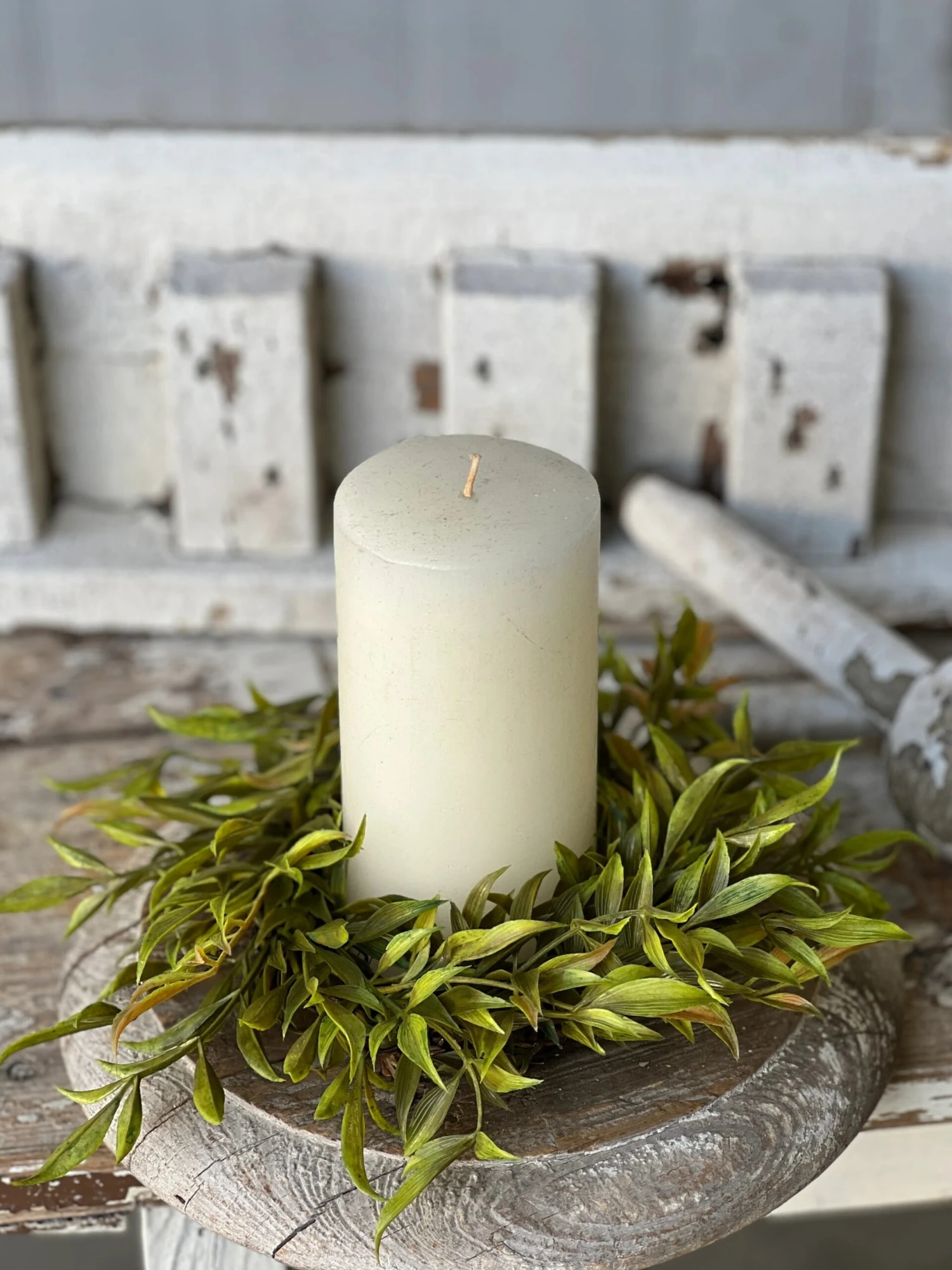 Smilax Candle Ring, Green, 10" 1 Smilax Candle Ring, Green, 10"