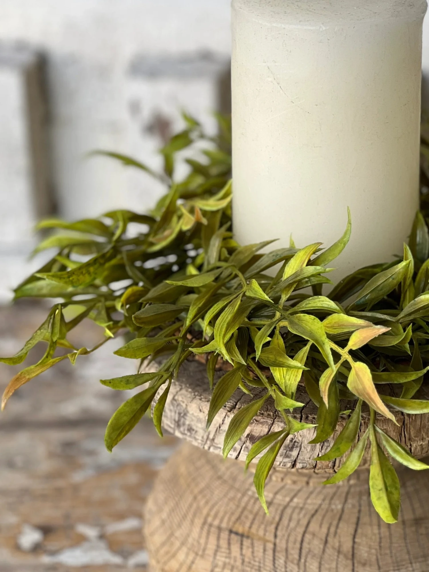 Smilax Candle Ring, Green, 10" 3 Smilax Candle Ring, Green, 10" - Image 3