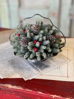 Icy Mini Pinecone With Berries Half Sphere, 7” -Home Decor Sale Store XG816712 b09d971c 5df1 4a36 9a7d c82bd104d47d