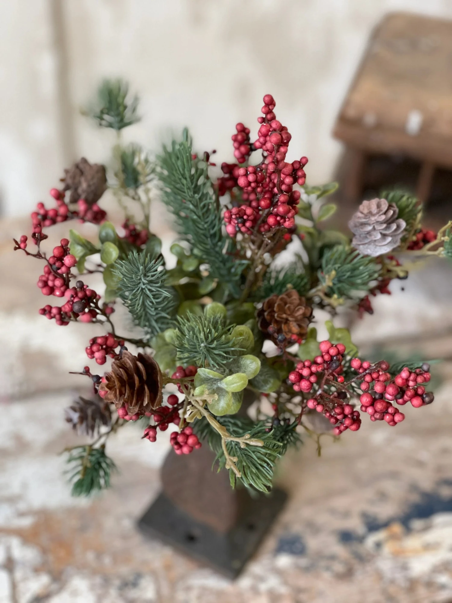 Laden Berry Bush, Red, 11" 2 Laden Berry Bush, Red, 11" - Image 2