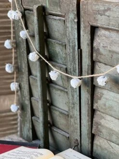 6' Winter White Bell Garland