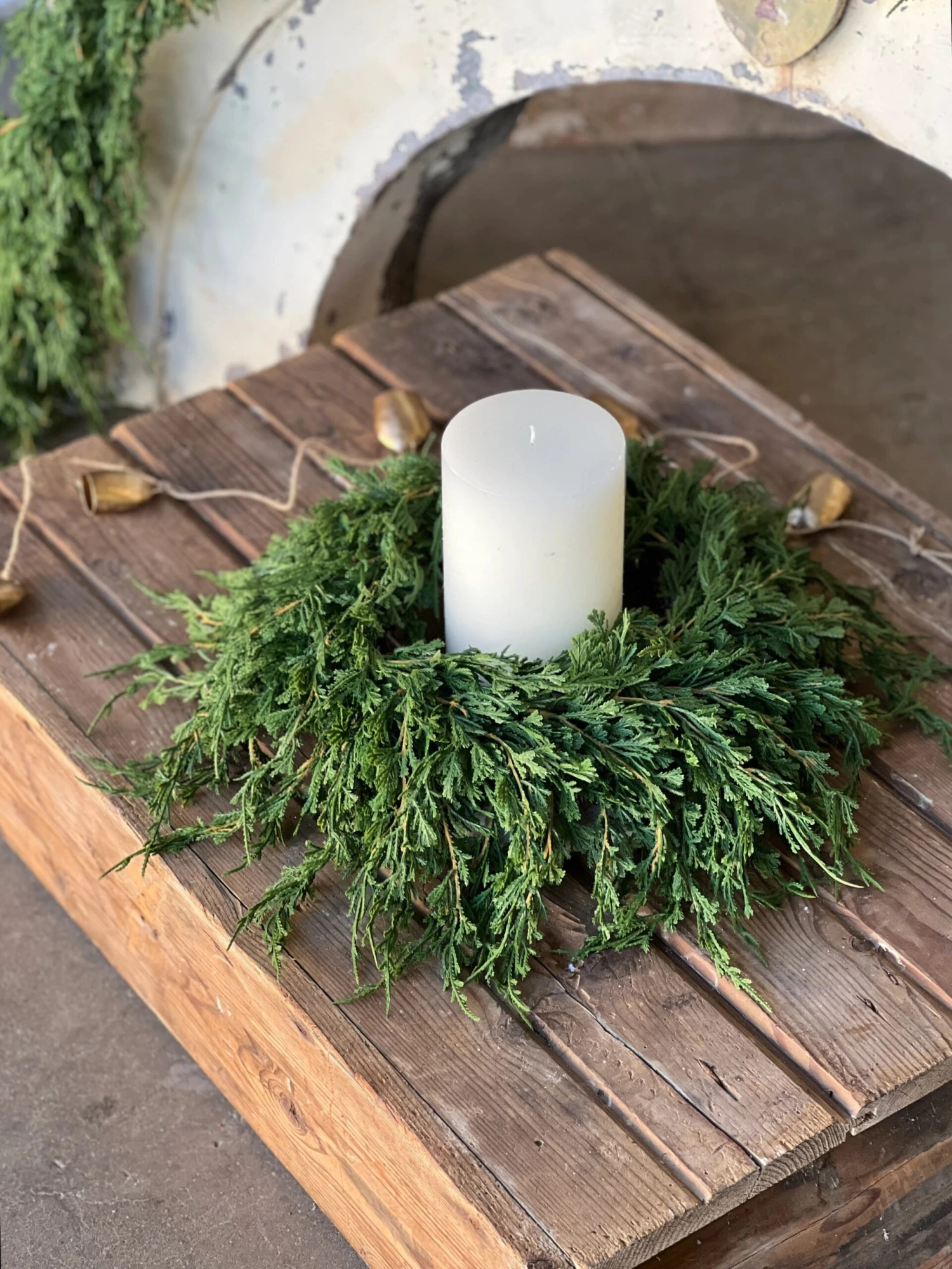 Emerald Falls Candle Ring, 14" 1 Emerald Falls Candle Ring, 14"