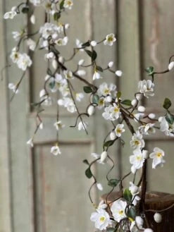 6' Meandering Blooms Garland, White -Home Decor Sale Store YL40033