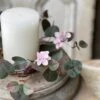 Nightshade Blossoms Candle Ring, Soft Pink, 12"