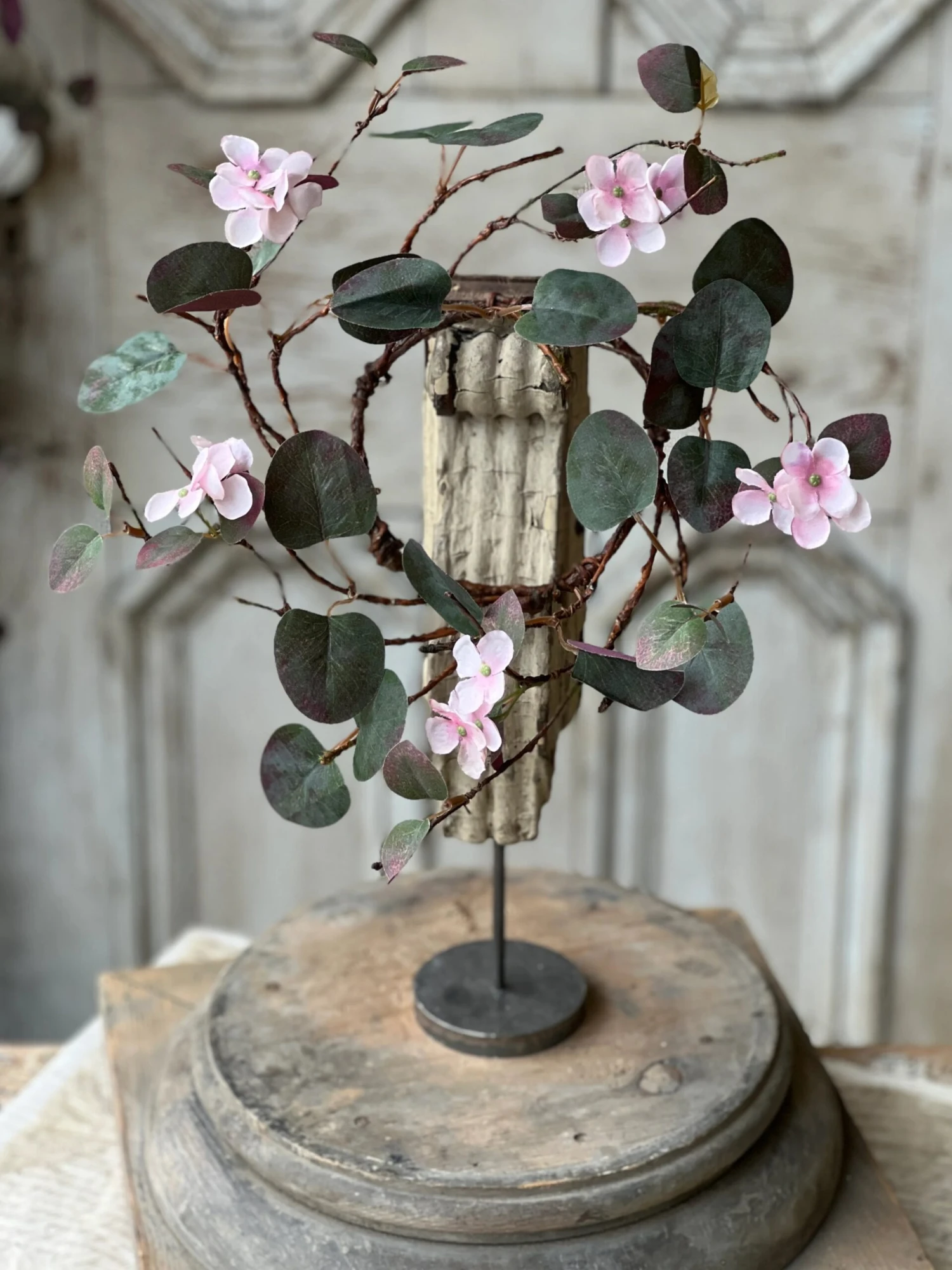 Nightshade Blossoms Candle Ring, Soft Pink, 12" 4 Nightshade Blossoms Candle Ring, Soft Pink, 12" - Image 4