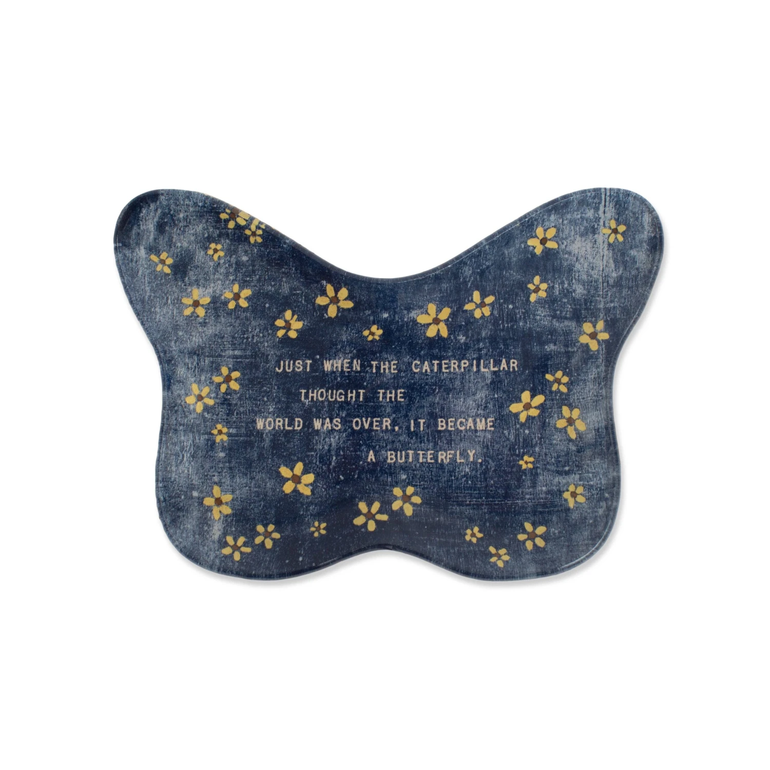 "Just When The Caterpillar Thought ..." Small Butterfly Decoupage Plate 1 "Just When The Caterpillar Thought ..." Small Butterfly Decoupage Plate