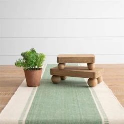 Wood Mini Riser With Ball Feet, 2 Size Options