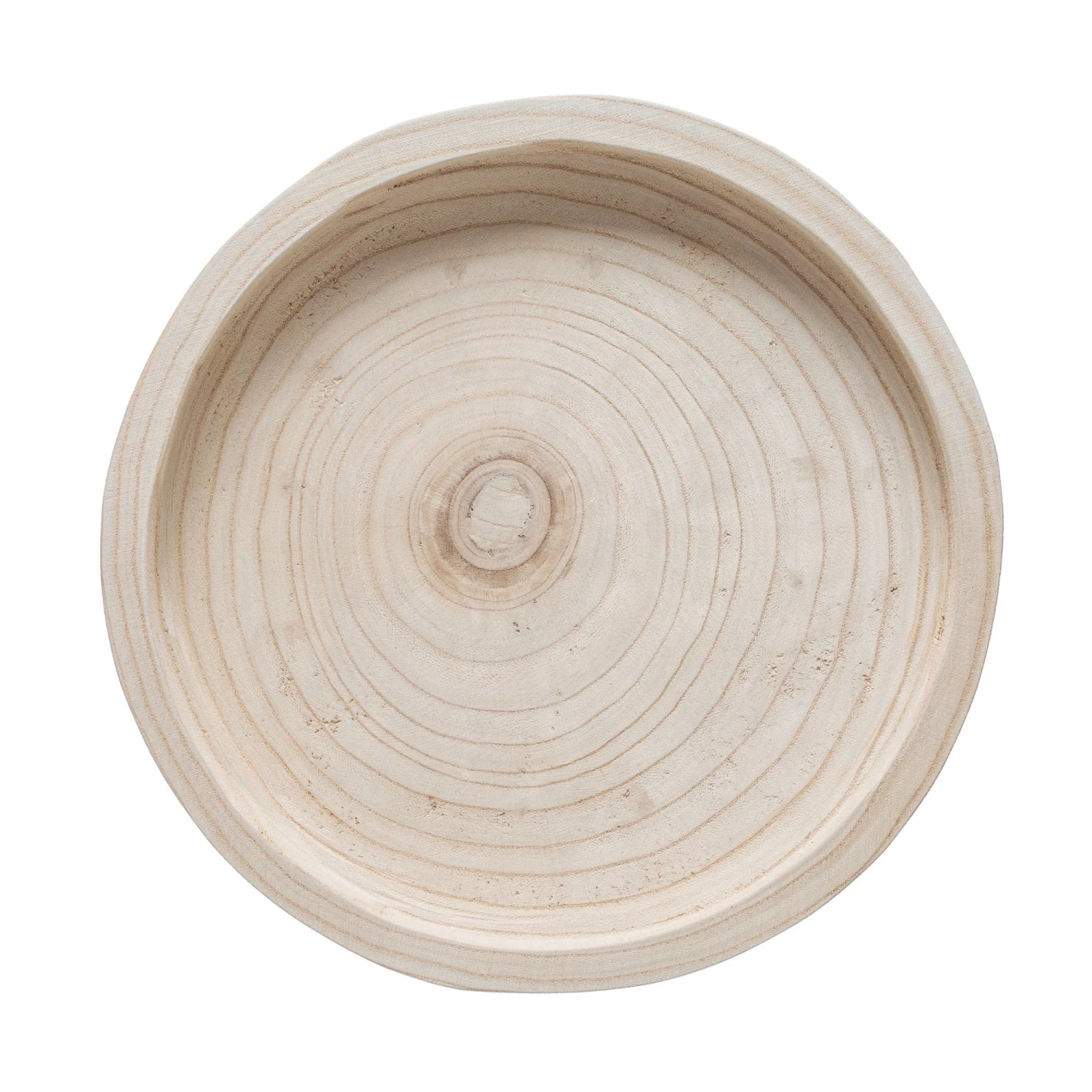 Decorative Paulownia Wood Footed Tray, Natural 2 Decorative Paulownia Wood Footed Tray, Natural - Image 2