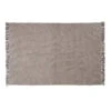 Melange Cotton Tufted Rug With Fringe, Cream Color (Pick Up Only)