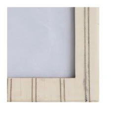 Photo Picture Frame With Metal Inlay, Cream -Home Decor Sale Store ah2811 3