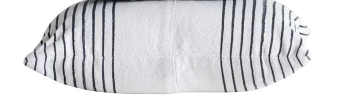 Mudcloth Patterned Lumbar Pillow, Natural & Black, 2 Style Options 4 Mudcloth Patterned Lumbar Pillow, Natural & Black, 2 Style Options - Image 4