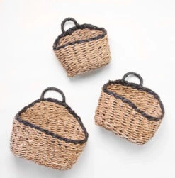 Natural Seagrass Handled Basket With Black Trim, 3 Size Options -Home Decor Sale Store b 164b9ea7 207b 468d bced c30adedcc102