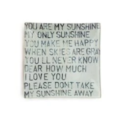 "You Are My Sunshine" Square Decoupage Plate