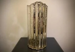 Stella Mercury Glass Hurricane Vessel, 9.8"