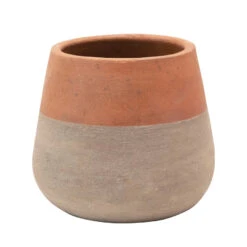 Two-Tone Terra-cotta & Cement Planter