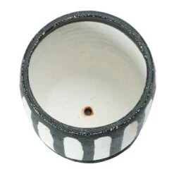 Hand-Painted Terra-cotta Planter With Saucer, Black & White -Home Decor Sale Store df4068 5