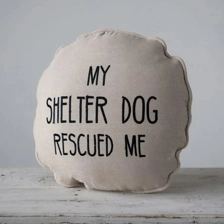 "My Shelter Dog Rescued Me" With Paw Print On Back, Natural & Black 1 "My Shelter Dog Rescued Me" With Paw Print On Back, Natural & Black