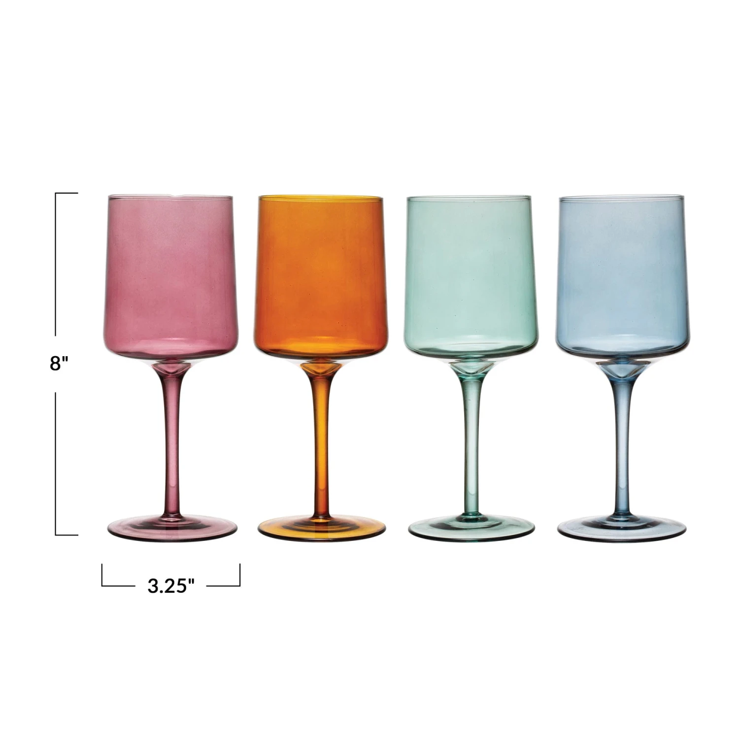 Stemmed Wine Glass, 4 Color Options (Pick Up Only) 3 Stemmed Wine Glass, 4 Color Options (Pick Up Only) - Image 3