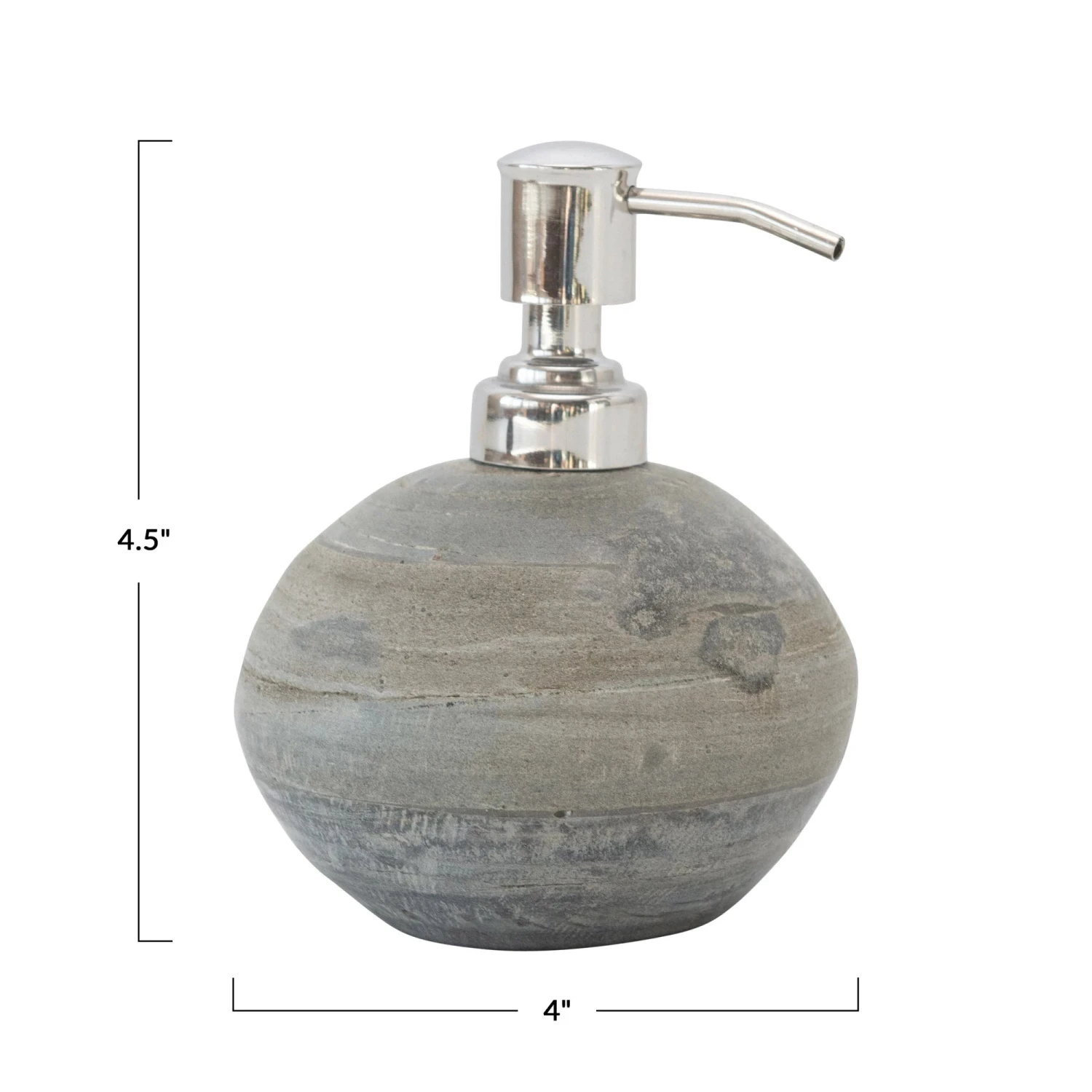 Natural Slate Soap Dispenser With Pump, Grey 2 Natural Slate Soap Dispenser With Pump, Grey - Image 2