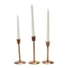 Metal Taper Candle Holder, Burnt Copper Finish, 3 Size Options