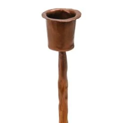 Metal Taper Candle Holder, Burnt Copper Finish, 3 Size Options -Home Decor Sale Store df5090 4