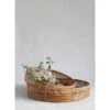 Decorative Hand-Woven Rattan Tray, Natural, 2 Size Options
