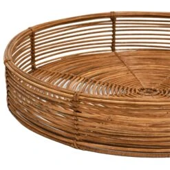 Decorative Hand-Woven Rattan Tray, Natural, 2 Size Options -Home Decor Sale Store df5283 5