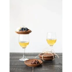 Tapas Plates With Burned Wine Saying & Abaca Tie, Natural, Set Of 4 -Home Decor Sale Store df5375 1