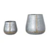 Galvanized Metal Planter, Antique Zinc Finish, 2 Size Options