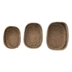 Hand-Woven Seagrass Baskets With Stripes, Natural & Black, 3 Size Options -Home Decor Sale Store df5904 4