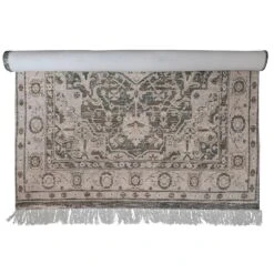Cotton Printed Dhurrie Rug With Fringe, Multi Color (Pick Up Only) -Home Decor Sale Store df6905 2