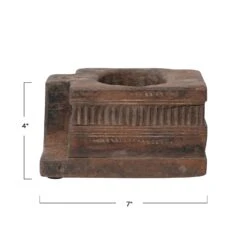 Reclaimed Wood Vintage Reproduction Container Candle Holder, Assorted Size Options -Home Decor Sale Store df6934 5
