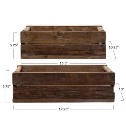 Reclaimed Wood Crate, Natural Wood, 2 Size Options (Pick Up Only) -Home Decor Sale Store df7107 9